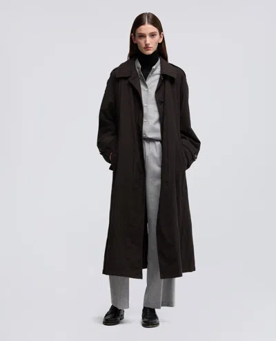 Aspesi Trench In Flanella Di Lana Cashmere - Marrone In Brown