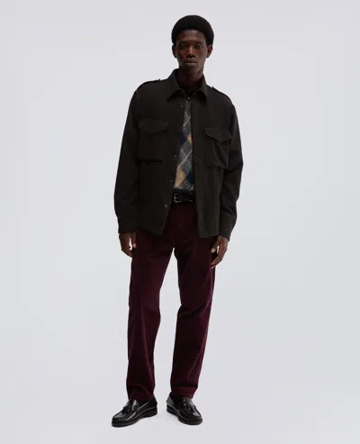 Aspesi Flannel Field Shirt Jacket In Brown