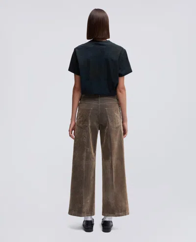 Aspesi Pantalone In Denim Floccato Delave - Tortora In Brown