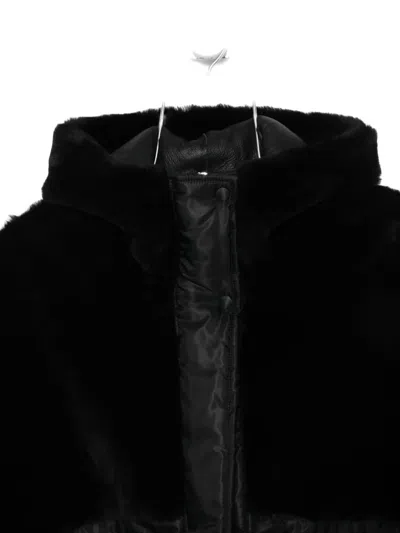 Blancha Hooded Parka In Black