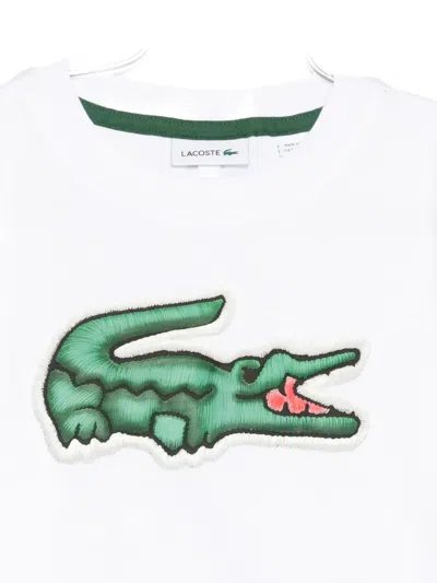 Lacoste Logo-patch T-shirt In White