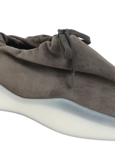 Fear Of God Suede Round Toe Sneakers With Rubber Sole In Gray