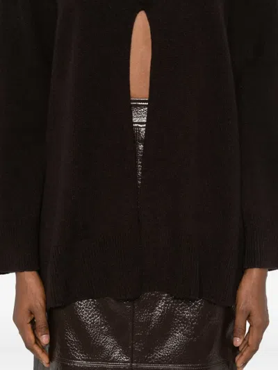 Vicolo Slit-embellished Jumper In Black