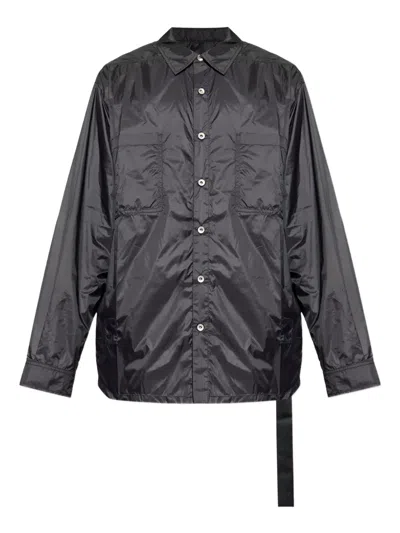 Rick Owens Drkshdw Buttoned Pocket Overshirt In Black