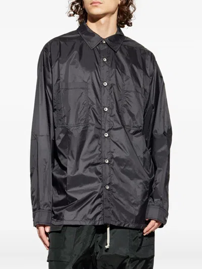 Rick Owens Drkshdw Buttoned Pocket Overshirt In Black