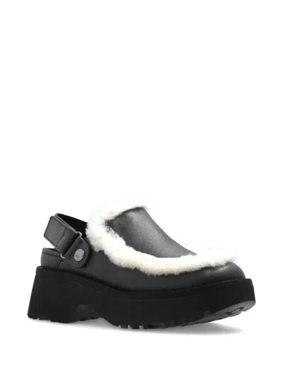 Ugg Esme Leather Slingback Clogs In Black