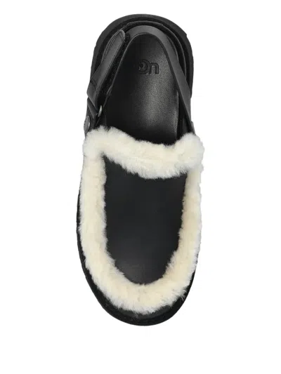 Ugg Esme Leather Slingback Clogs In Black