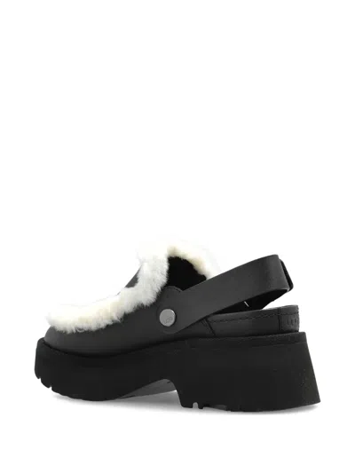 Ugg Esme Leather Slingback Clogs In Black