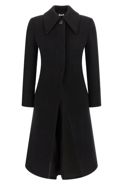 Alexander Mcqueen Wool And Cashmere Coat Coats And Trench Coats Black In Black