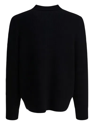 Vince Regular Fit Zip Front Sweater In Black