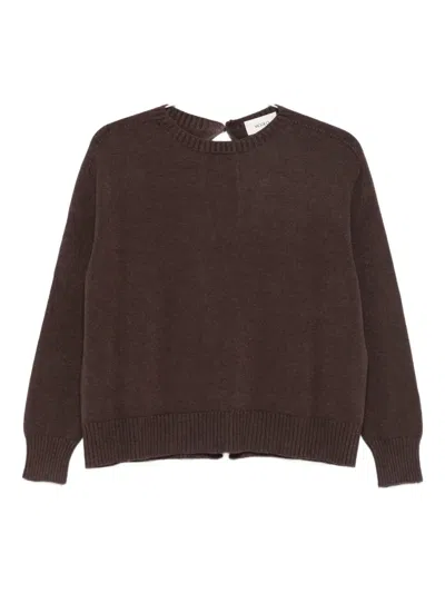 Vicolo Open-back Jumper In Brown