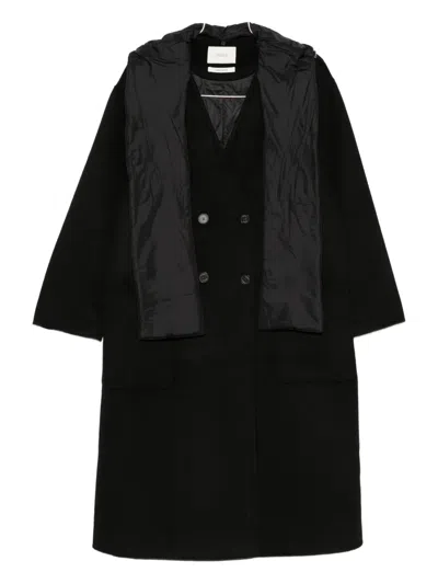 Vicolo Layered Coat In Black