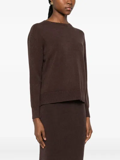 Vicolo Open-back Jumper In Brown