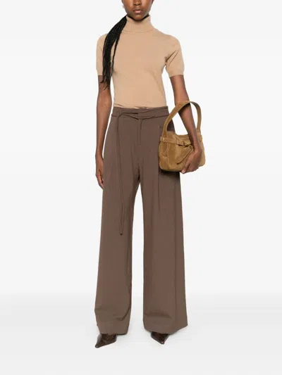 Vicolo Fine-knit Jumper In Brown