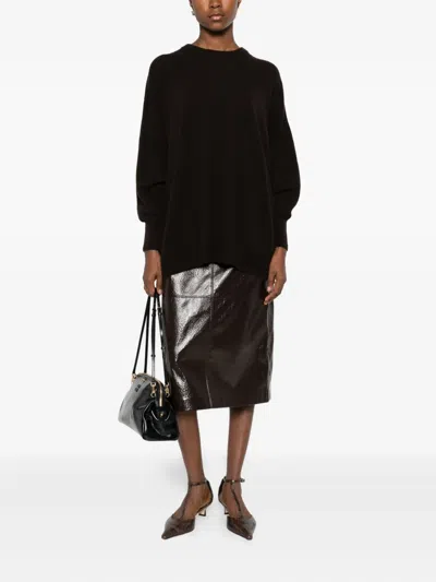 Vicolo Crew-neck Sweater In Black