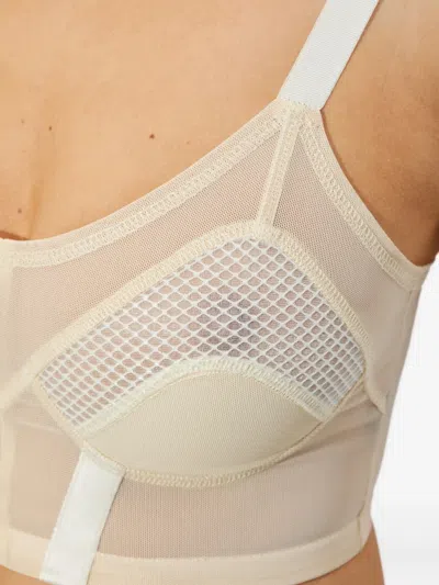 Knwls Uma Mesh Panel Top In Neutral