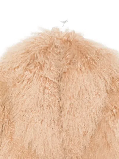 Blancha Mongolia Shearling Coat In Neutral