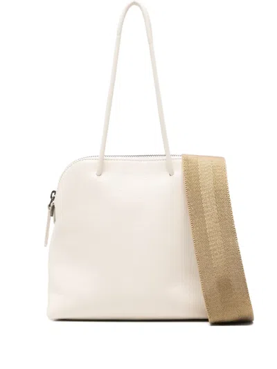 Uma Wang Double Handle Shoulder Bag In White