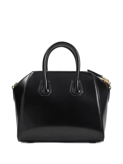 Givenchy Mini Antigona Bag In Box Leather In Black