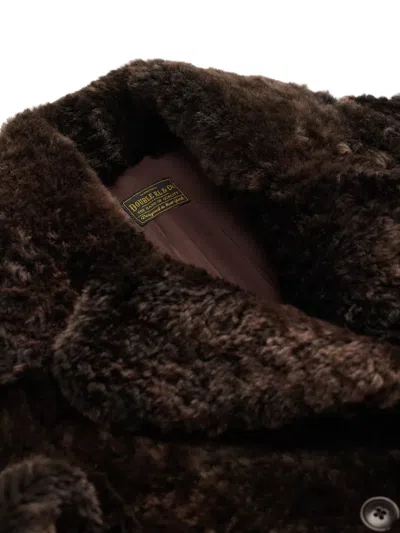 Rrl Mae Double-breasted Coat In Brown