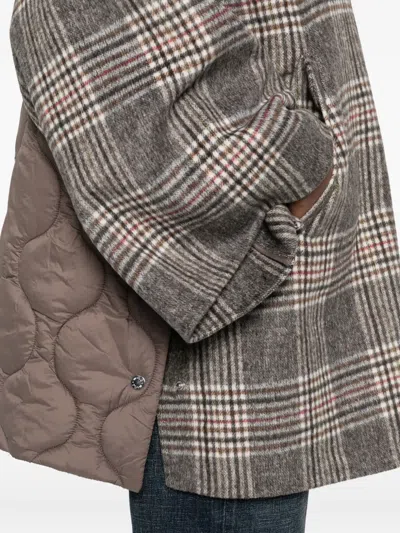 Vicolo Checkered Coat In Multi