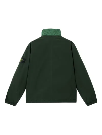 Stone Island Coach Jacket With Anti-drop And Snap Pockets In Green