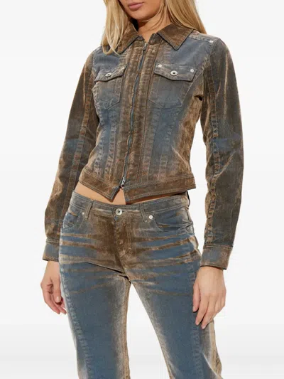 Knwls Zip Pocket Jacket In Brown