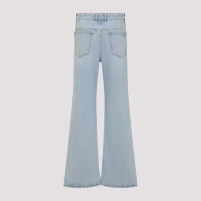 Rabanne Flared High-waisted Blue Denim Jeans In Blue