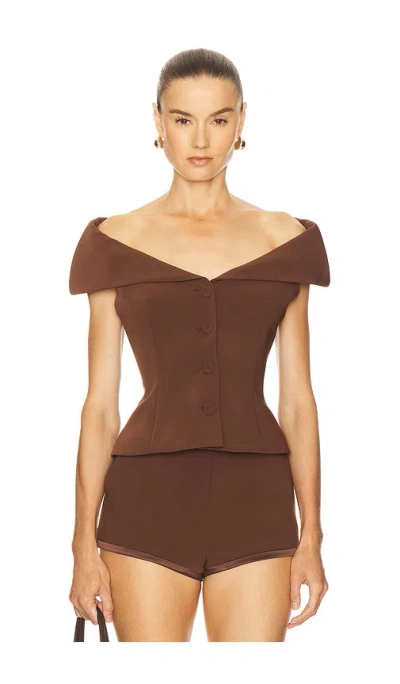 Camila Coelho Deysi トップ In Brown