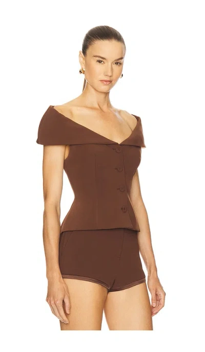 Camila Coelho Deysi トップ In Brown