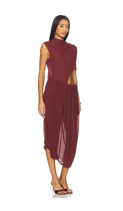 Camila Coelho Ada ドレス In Burgundy