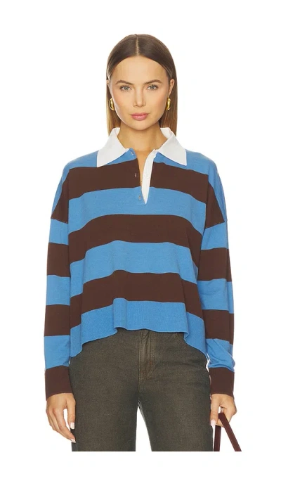 Simkhai Carson Rugby Polo Horizon Stripe In Multi