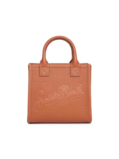 Mc2 Saint Barth Mini Embossed Grained Leather Tote Bag