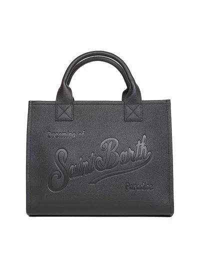 Mc2 Saint Barth Structured Handbag With Embossed Text