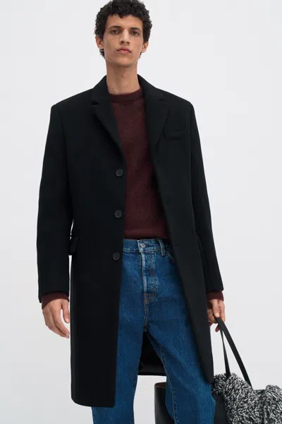 Filippa K William Wool Coat In Black