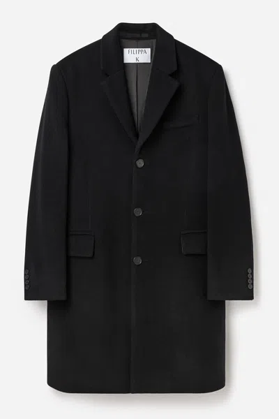 Filippa K William Wool Coat In Black