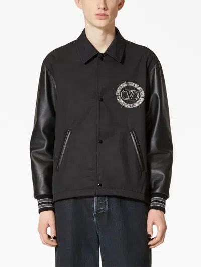 Valentino Garavani Black Polyester Blend Windbreaker