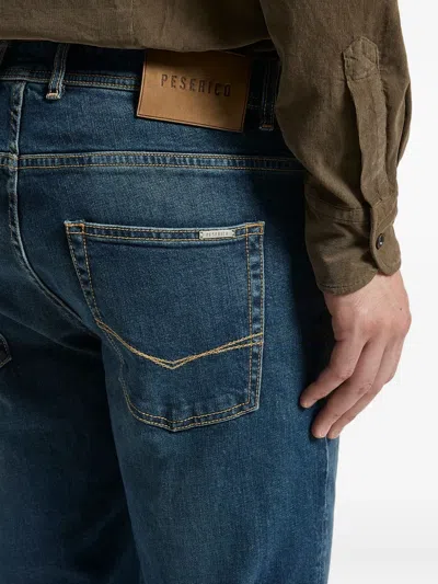 Peserico Slim Fit Jeans In Ink Blue In Blue