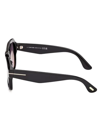 Tom Ford Rhonda 56mm Gradient Pilot Sunglasses In Black