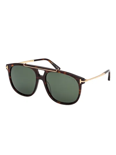 Tom Ford 58mm Navigator Sunglasses In Brown
