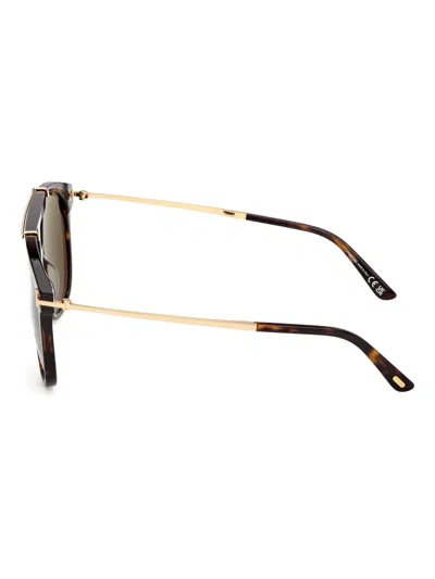 Tom Ford 58mm Navigator Sunglasses In Brown