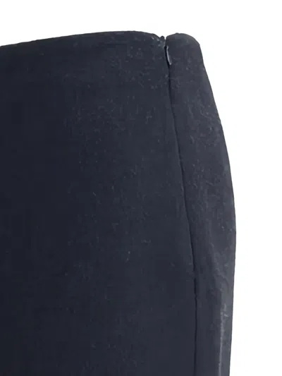 Brunello Cucinelli Midi Skirt In Virgin Wool With Back Slit In Gray
