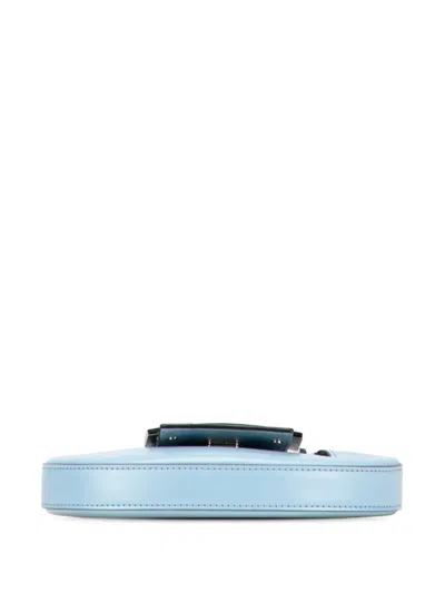 Pre-owned Fendi 2010-2025 Mini Leather Cookie Hobo Bag In Blue