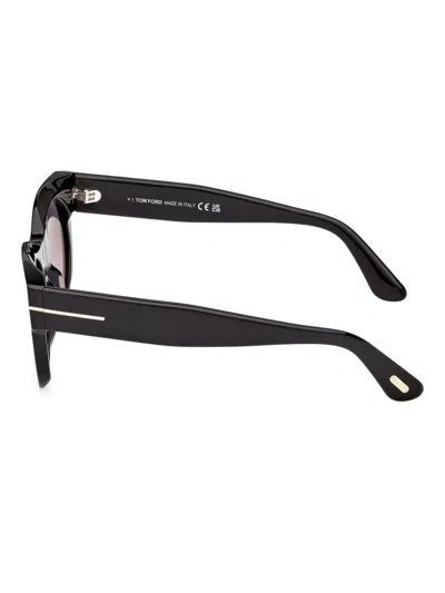 Tom Ford Round-frame Sunglasses In Black