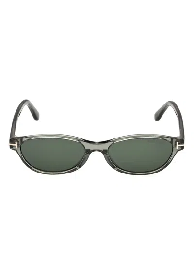 Tom Ford Chloe 52mm Oval Sunglasses In Green