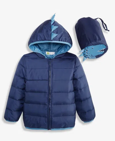 Epic Threads Boys Toddler 2t-4t Dino Lightweight Hooded Packable Jacket, Macy's Exclusive In Blue