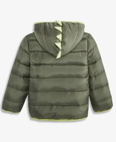 Epic Threads Boys Toddler 2t-4t Dino Puffer Hooded Jacket, Macy's Exclusive In Green