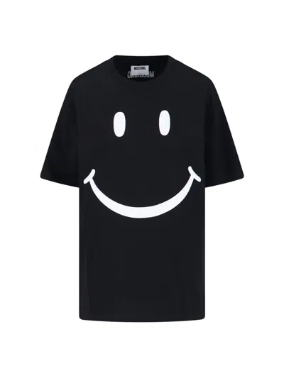 Moschino Couture Black T-shirt In Blue