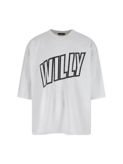 Willy Chavarria White T-shirt With Willy Logo In White