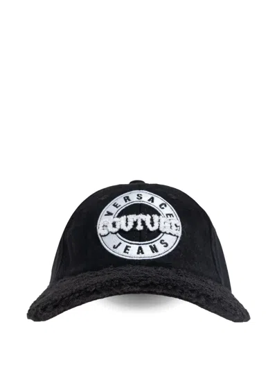 Versace Jeans Couture Logo-patch Hat In Black
